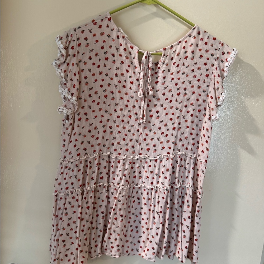 Altar’d State Cap Sleeve Ruffle Top - Picture 4 of 4